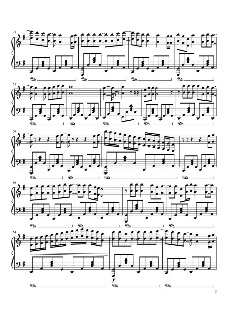 Page 3 of the piano sheet music PDF Piano - When you Say Nothing At All Piano by Undefined