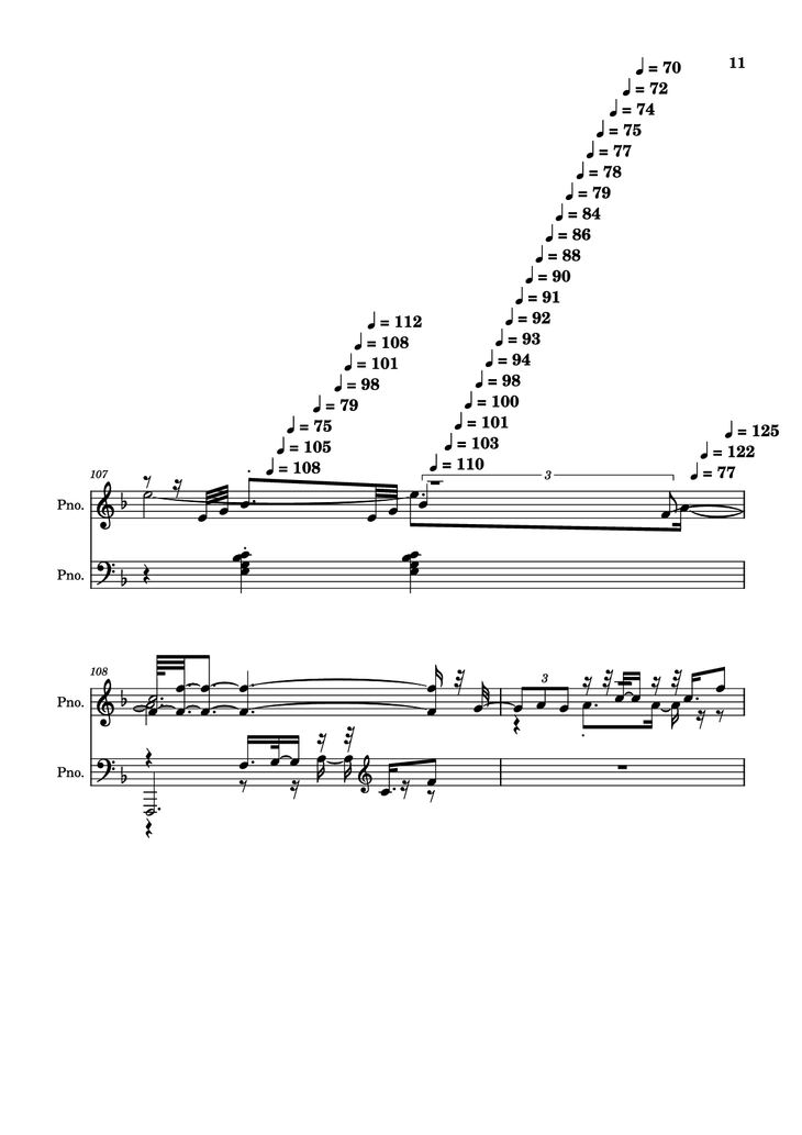 Page 11 of the piano sheet music PDF Piano - score-5bdfbd0626702694b8d652a63c658d6b Piano by Undefined