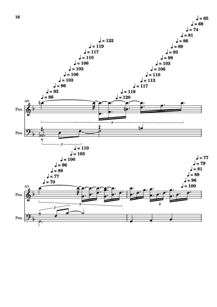 Page 16 of the piano sheet music PDF Piano - score-5bdfbd0626702694b8d652a63c658d6b Piano by Undefined