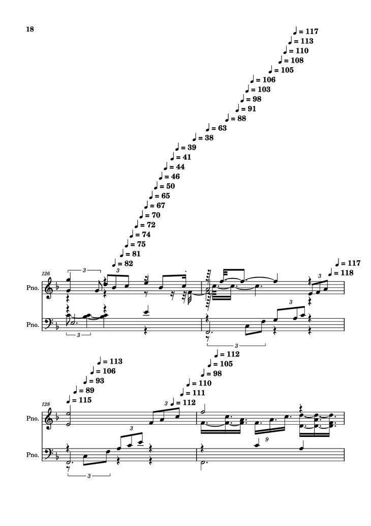Page 18 of the piano sheet music PDF Piano - score-5bdfbd0626702694b8d652a63c658d6b Piano by Undefined