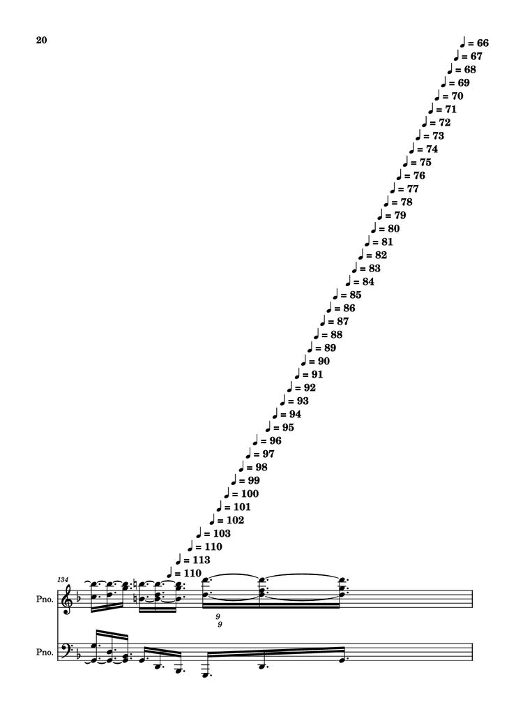 Page 20 of the piano sheet music PDF Piano - score-5bdfbd0626702694b8d652a63c658d6b Piano by Undefined