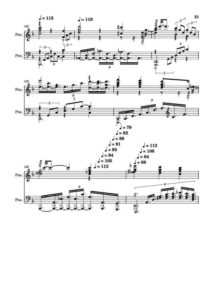 Page 21 of the piano sheet music PDF Piano - score-5bdfbd0626702694b8d652a63c658d6b Piano by Undefined