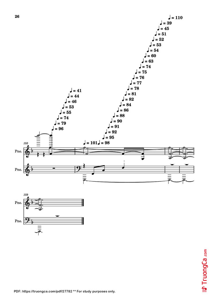 Page 26 of the piano sheet music PDF Piano - score-5bdfbd0626702694b8d652a63c658d6b Piano by Undefined