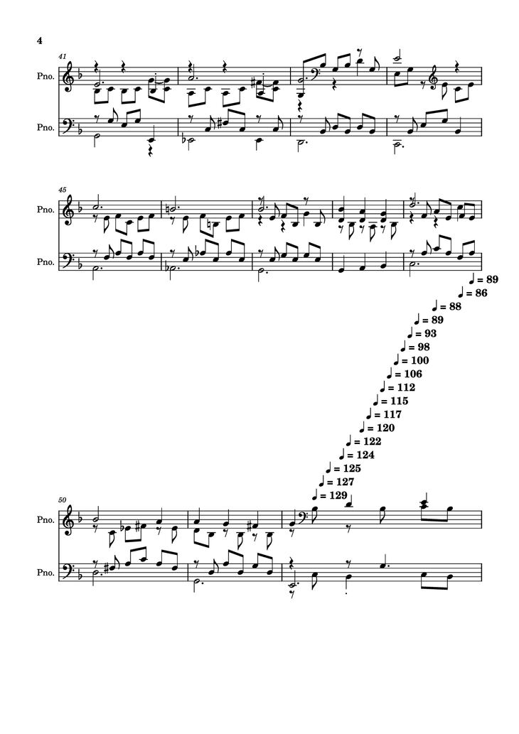 Page 4 of the piano sheet music PDF Piano - score-5bdfbd0626702694b8d652a63c658d6b Piano by Undefined