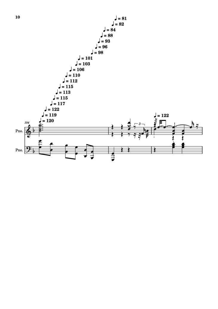 Page 10 of the piano sheet music PDF Piano - score-5bdfbd0626702694b8d652a63c658d6b Piano by Undefined