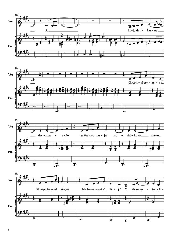 Page 6 of the piano sheet music PDF Piano - Hijo de la Luna Piano by Undefined