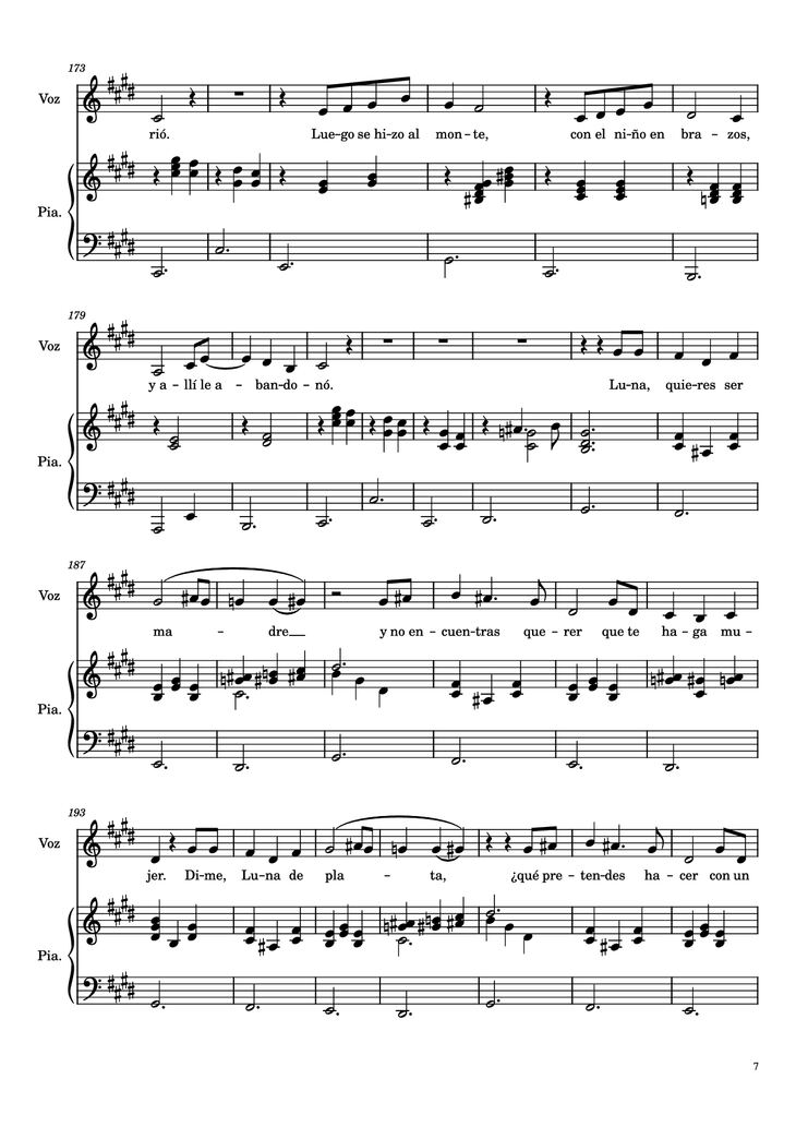 Page 7 of the piano sheet music PDF Piano - Hijo de la Luna Piano by Undefined