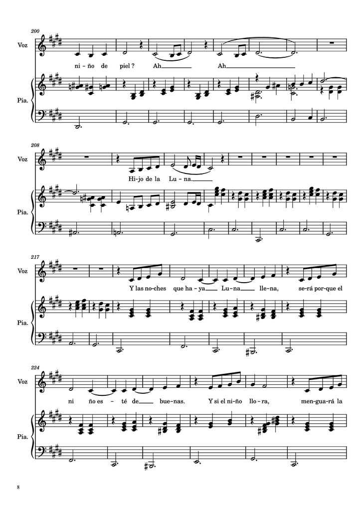 Page 8 of the piano sheet music PDF Piano - Hijo de la Luna Piano by Undefined