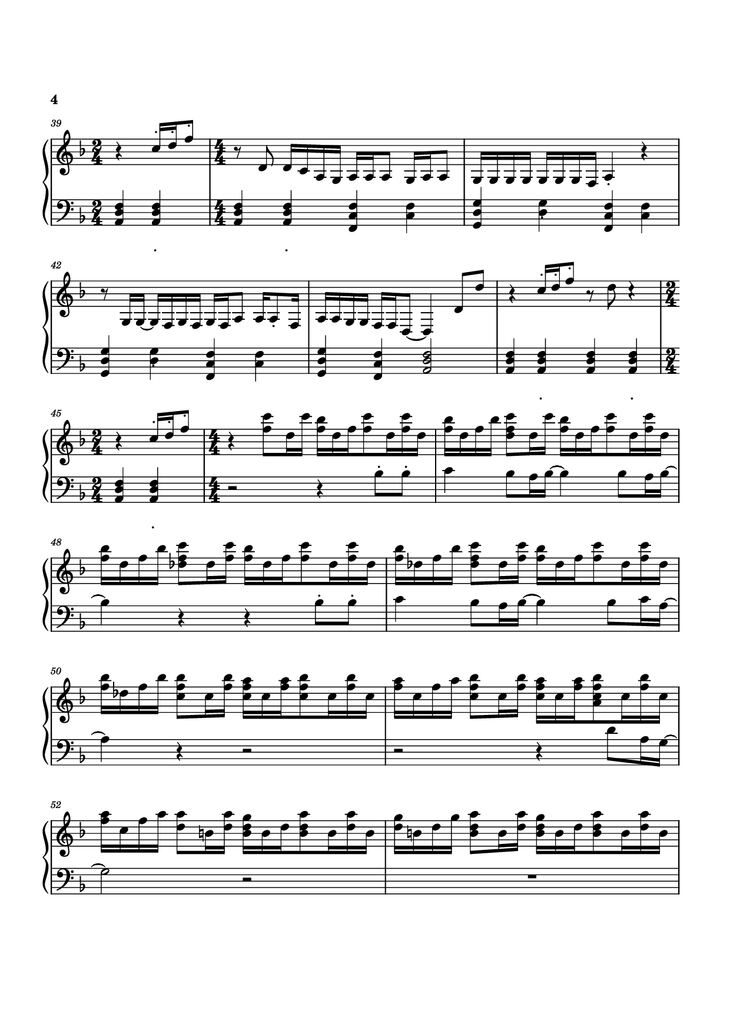 Page 4 of the piano sheet music PDF Piano - Another Man