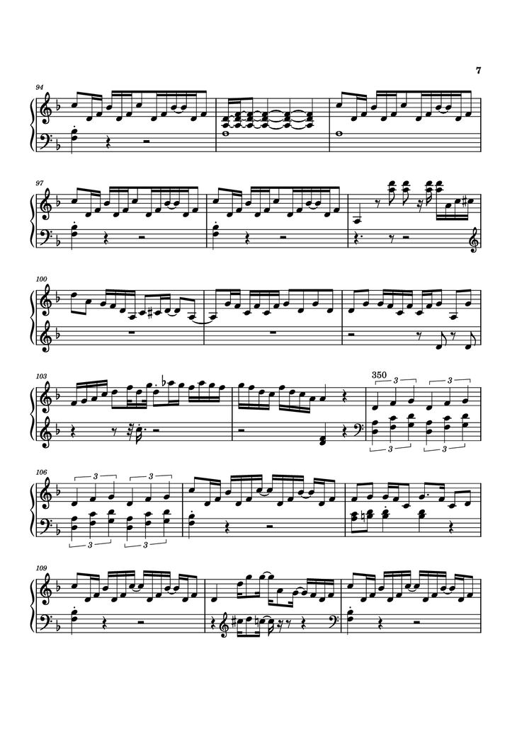 Page 7 of the piano sheet music PDF Piano - Another Man