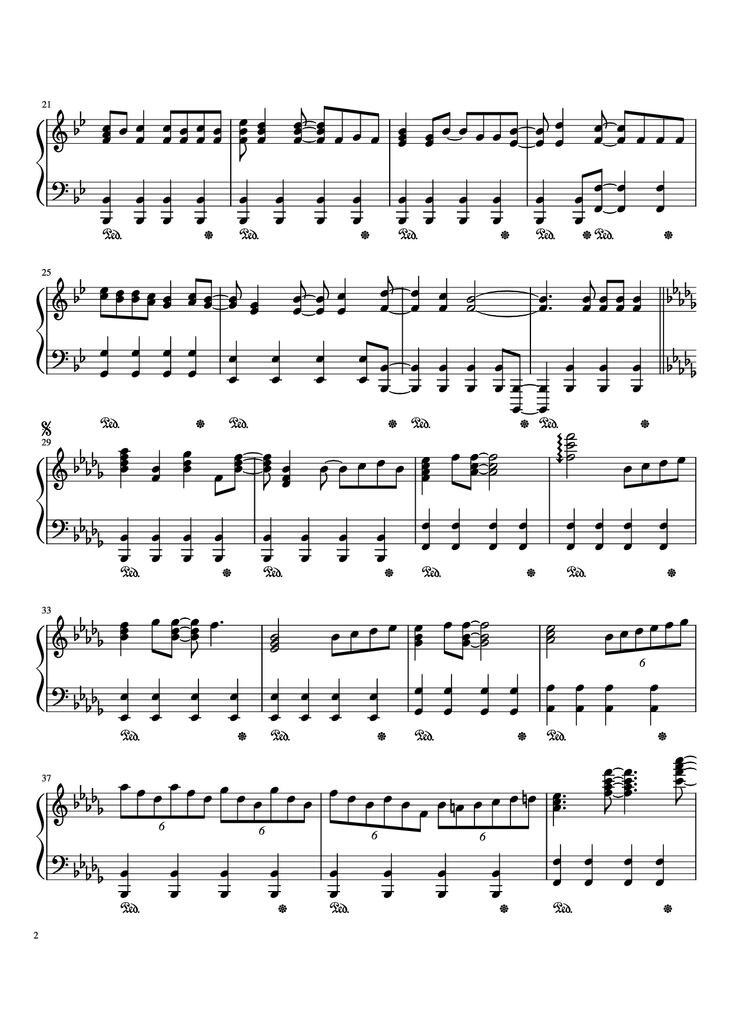 Page 2 of the piano sheet music PDF - I