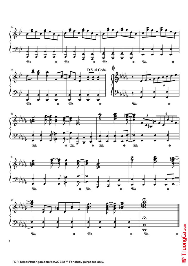 Page 4 of the piano sheet music PDF - I