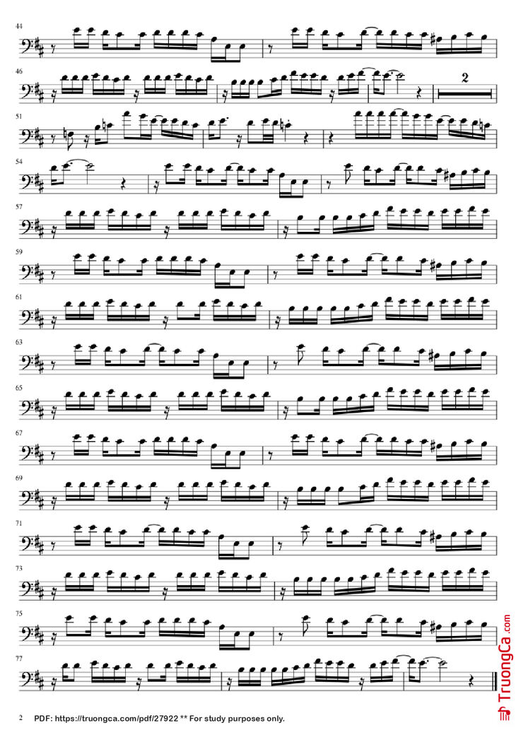Page 2 of the piano sheet music PDF Piano - One More Time, One More Chance Piano by Undefined
