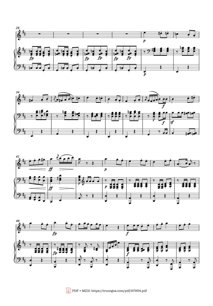 Page 2 of the piano sheet music PDF Piano - Marche Militaire Violin & Piano by Franz Schubert