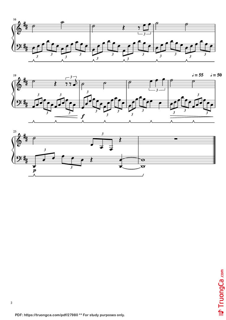 Page 2 of the piano sheet music PDF Piano - Can