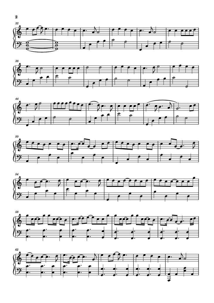Page 2 of the piano sheet music PDF Piano - Mất kết nối Piano by Dương Domic