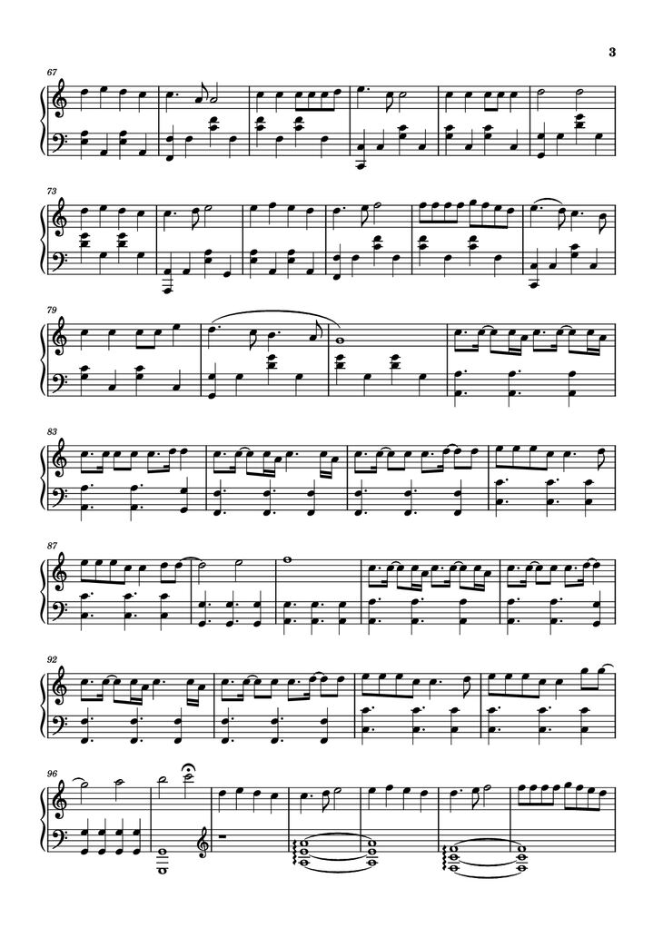 Page 3 of the piano sheet music PDF Piano - Mất kết nối Piano by Dương Domic