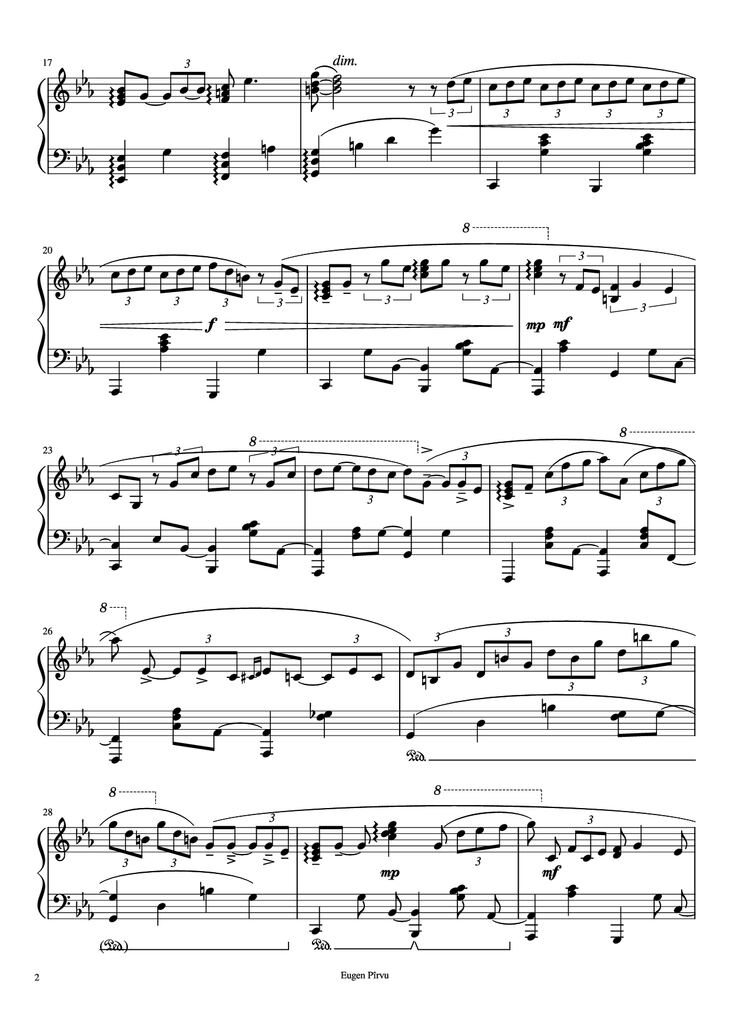 Page 2 of the piano sheet music PDF Piano - Summertime Piano by George Gershwin