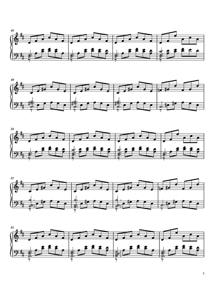 Page 3 of the piano sheet music PDF Piano - A Quick One Before the Eternal Worm Devours Connecticut Piano by Undefined
