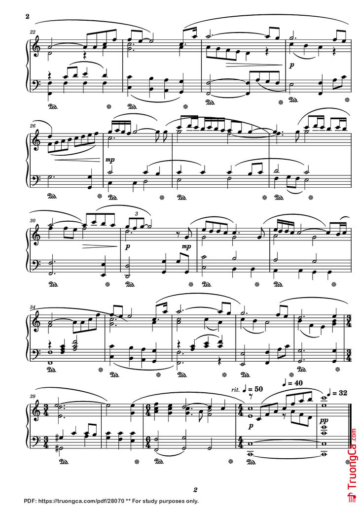 Page 2 of the piano sheet music PDF Piano - score-b8f5fc2a52c8242d2d56baf84fbdb595 Piano by Undefined