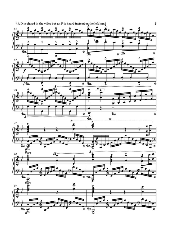 Page 5 of the piano sheet music PDF Piano - Rain Piano by Composed by Tony Ann