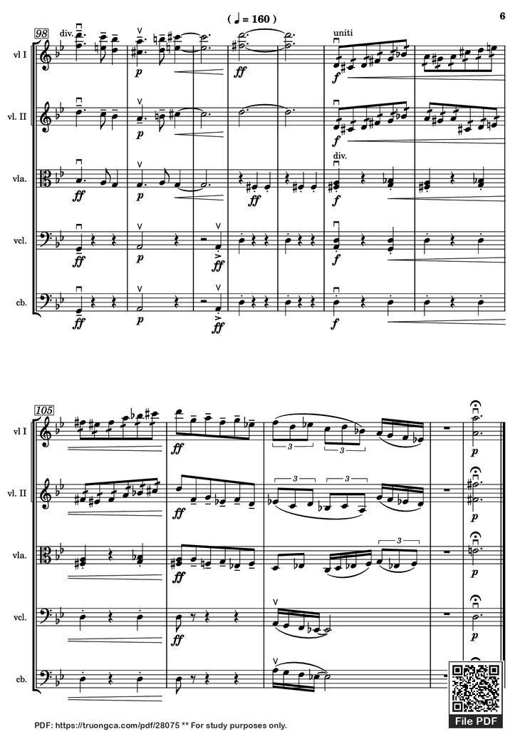 Page 6 of the piano sheet music PDF - El castillo ambulante Violin by Joe Hisaishi
