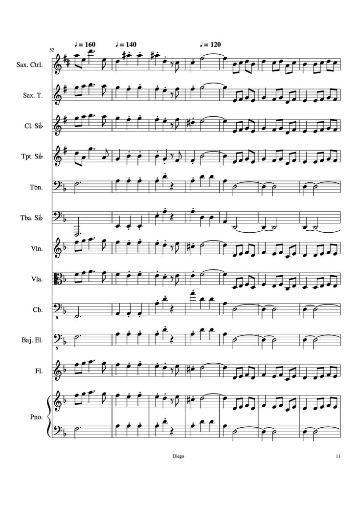 Page 11 of the piano sheet music PDF - Piratas del caribe Piano by DiegoSC