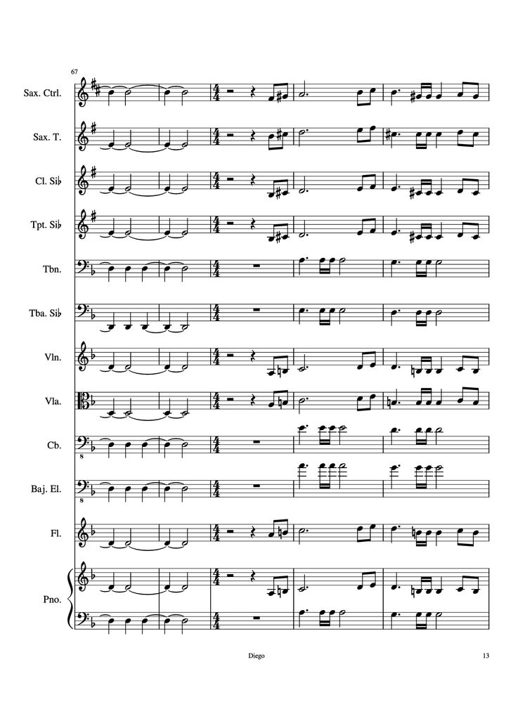 Page 13 of the piano sheet music PDF - Piratas del caribe Piano by DiegoSC