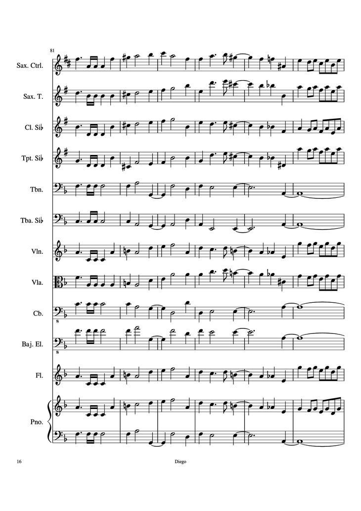 Page 16 of the piano sheet music PDF - Piratas del caribe Piano by DiegoSC