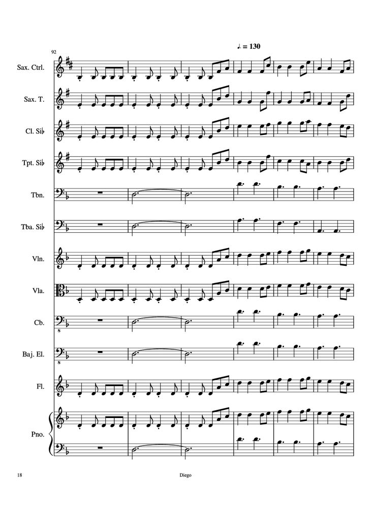 Page 18 of the piano sheet music PDF - Piratas del caribe Piano by DiegoSC
