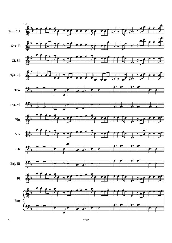 Page 20 of the piano sheet music PDF - Piratas del caribe Piano by DiegoSC