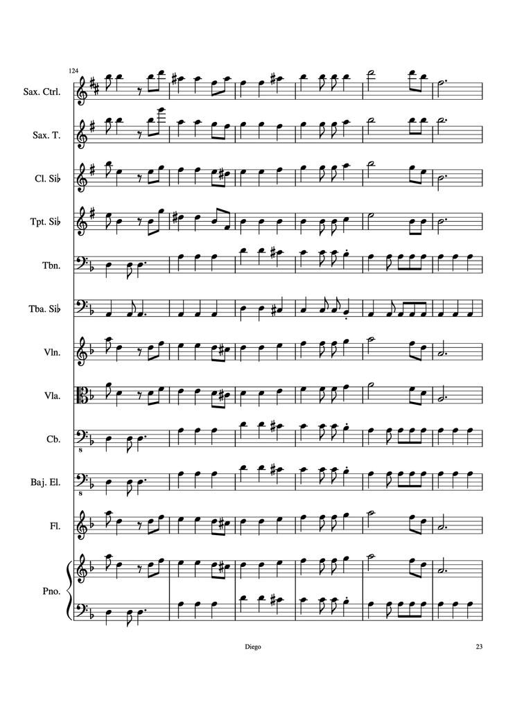 Page 23 of the piano sheet music PDF - Piratas del caribe Piano by DiegoSC