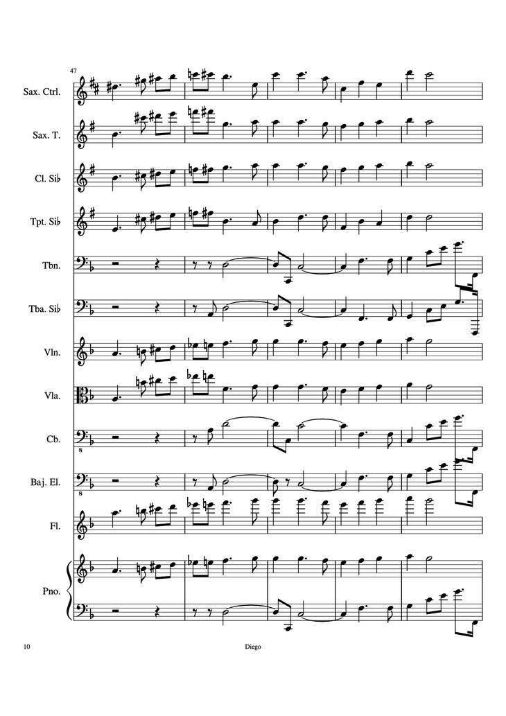 Page 10 of the piano sheet music PDF - Piratas del caribe Piano by DiegoSC