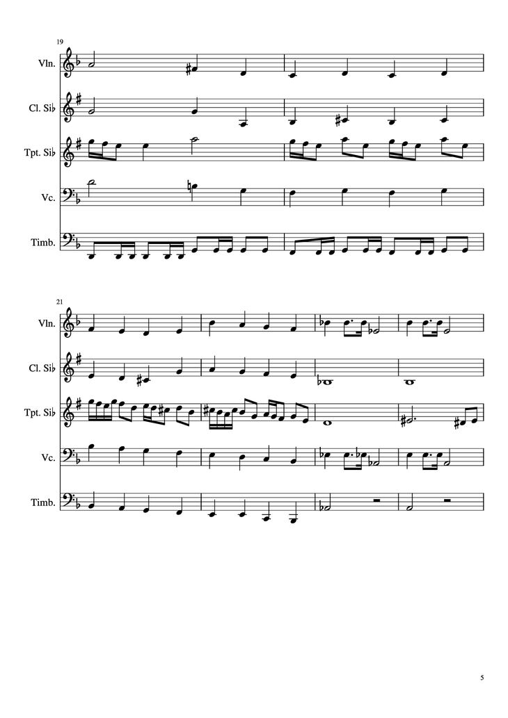 Page 5 of the piano sheet music PDF - EL BUENO, EL FEO Y EL MALO. Violin by Ennio Morricone