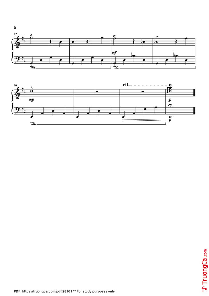 Page 2 of the piano sheet music PDF Piano - score-023a940e1bc36da633af41df8e5459f6 Piano by Undefined