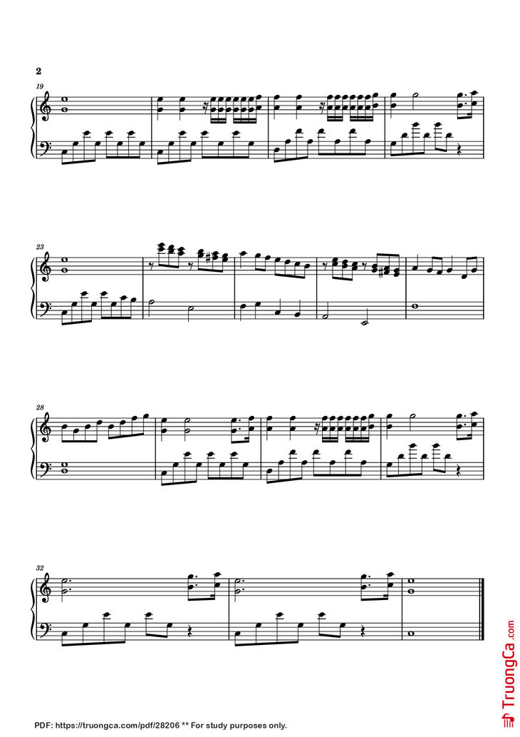 Page 2 of the piano sheet music PDF Piano - Balade pour Adeline Piano by Paul de Senneville