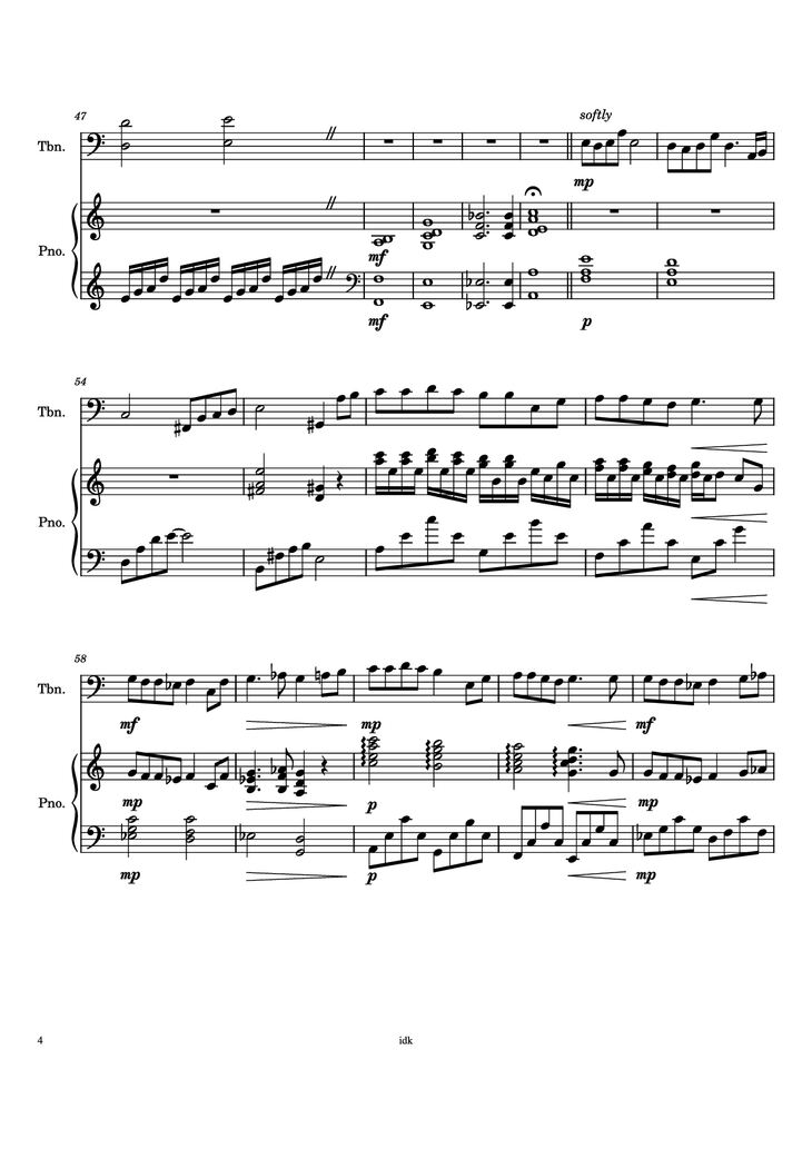 Page 4 of the piano sheet music PDF Piano - One Summer