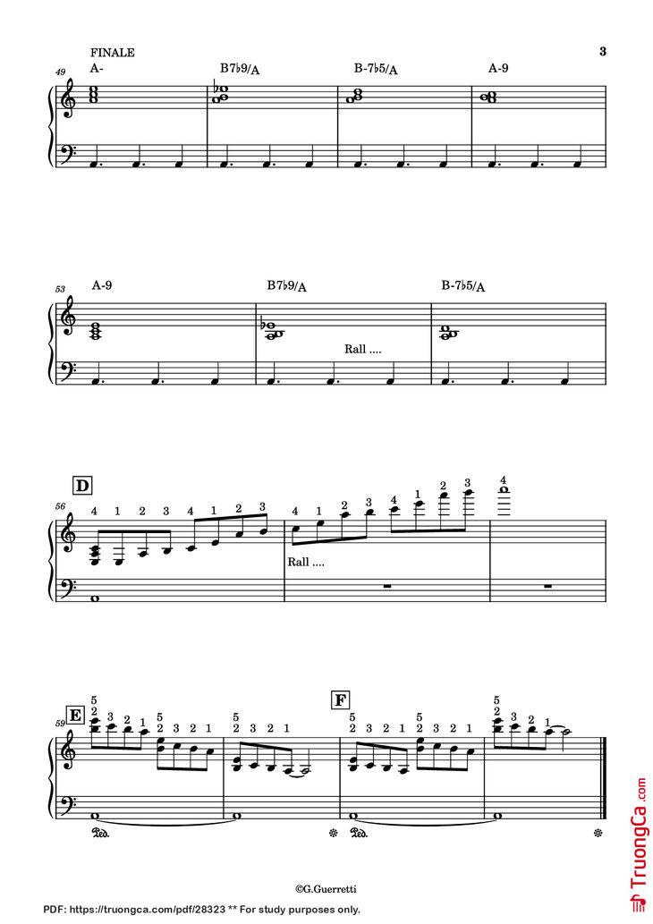 Page 3 of the piano sheet music PDF Piano - Libertango Piano Easy by Astor Piazzolla