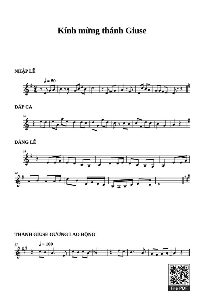Page 1 of the piano sheet music PDF Piano - Kính mừng thánh Giuse (intro nhập lễ, đáp ca, dâng lễ) by Composer