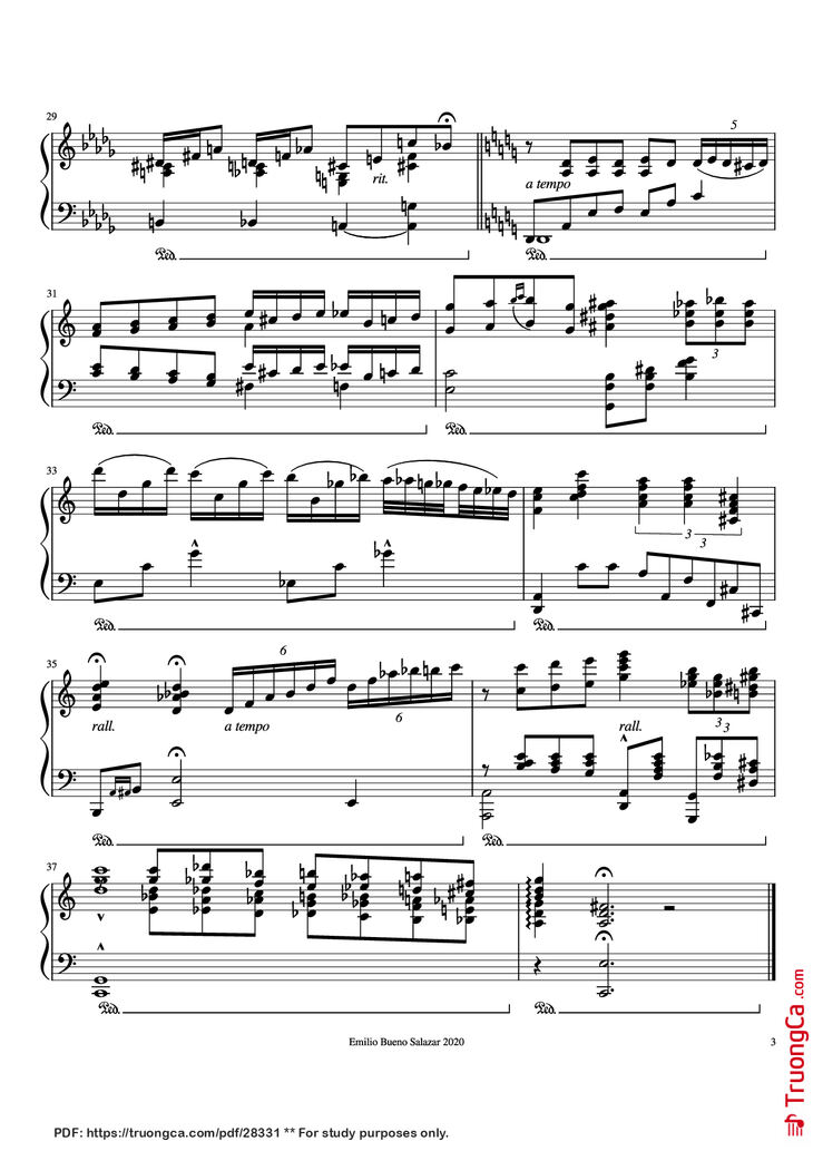 Page 3 of the piano sheet music PDF Piano - Body and Soul Piano by Johnny Green