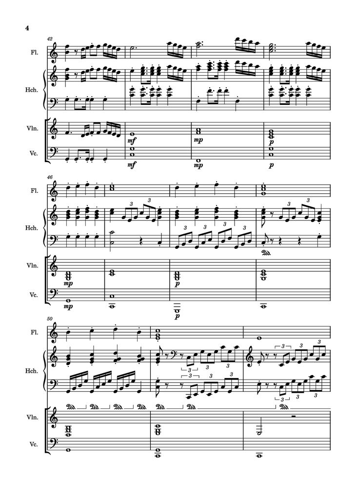 Page 4 of the piano sheet music PDF - March Violin by Mozart