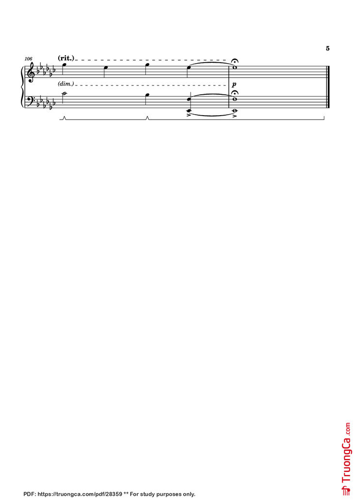 Page 5 of the piano sheet music PDF Piano - Black Sorrow Piano by STUDIO LICO, 최용수