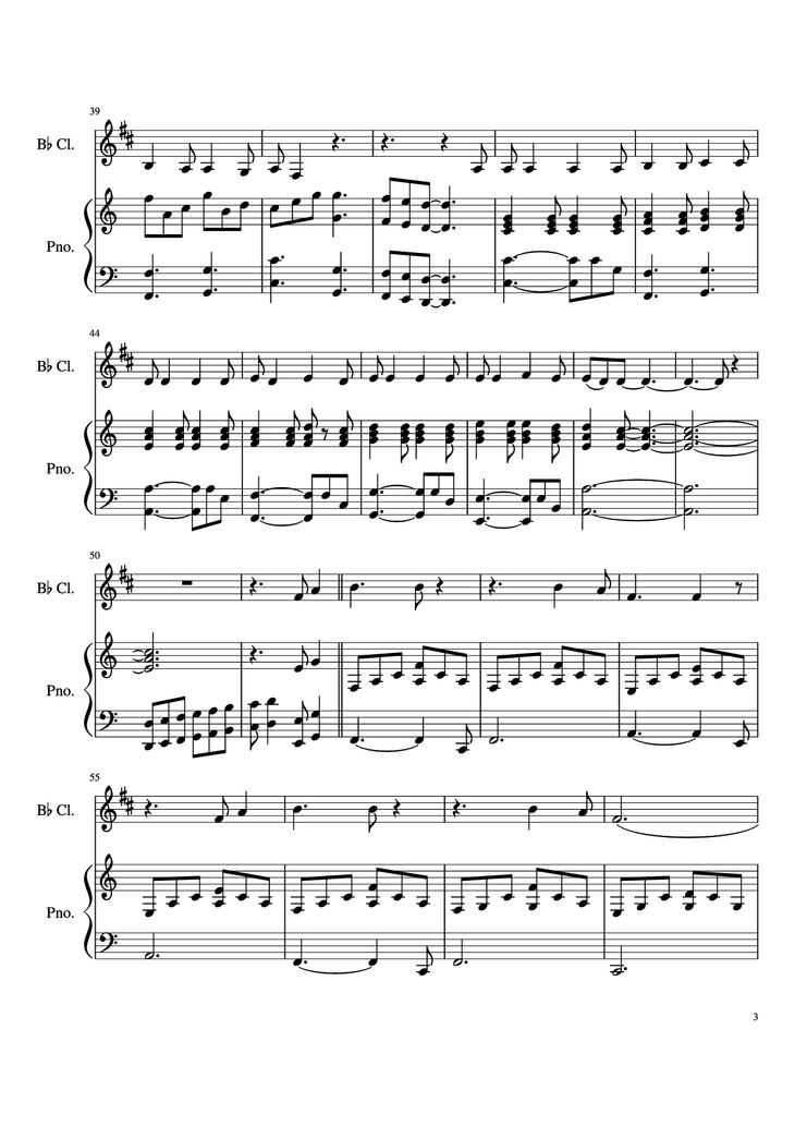 Page 3 of the piano sheet music PDF Piano - Hallelujah Piano by Leonard Cohen