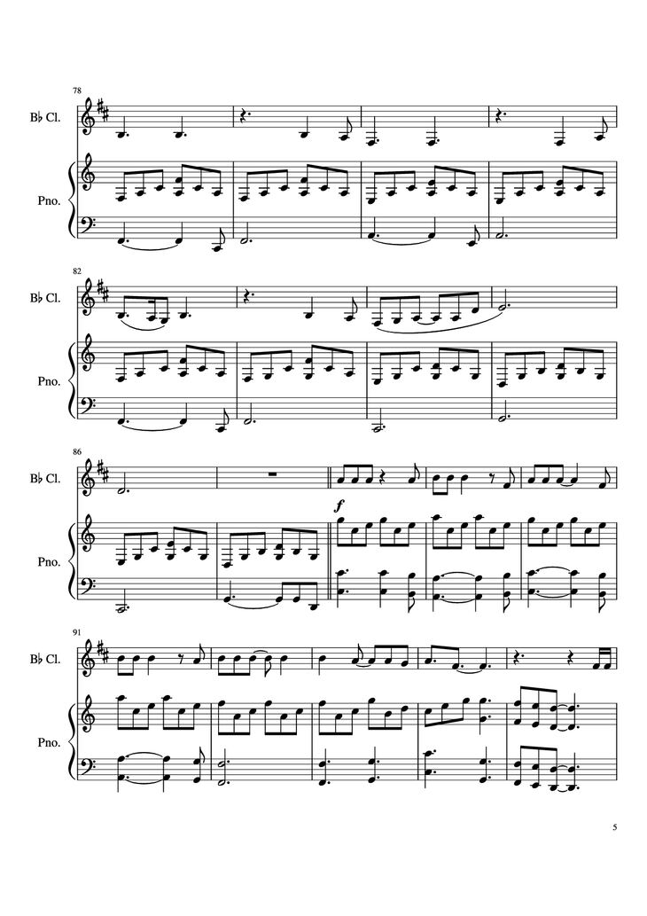 Page 5 of the piano sheet music PDF Piano - Hallelujah Piano by Leonard Cohen