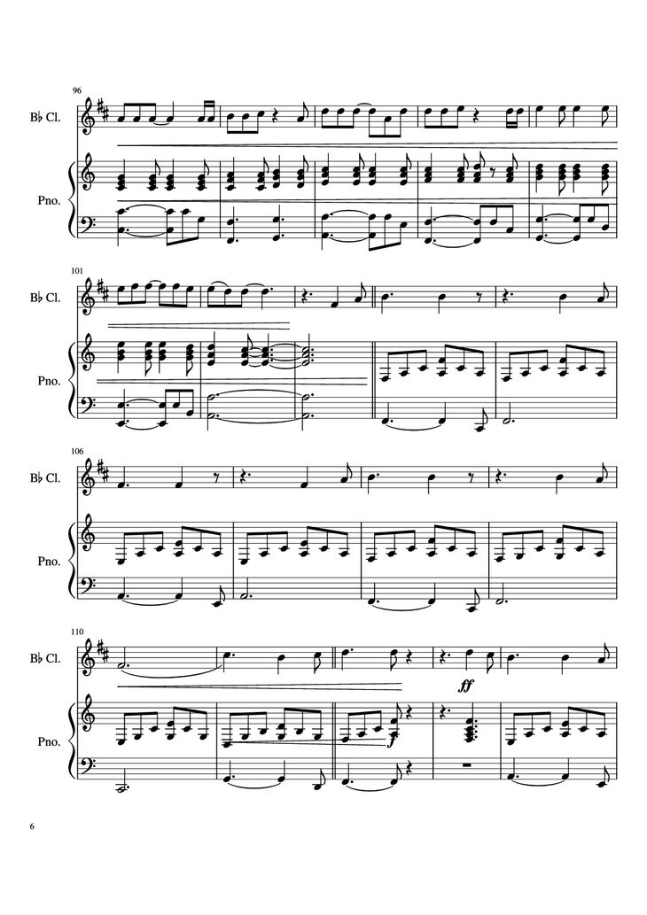 Page 6 of the piano sheet music PDF Piano - Hallelujah Piano by Leonard Cohen