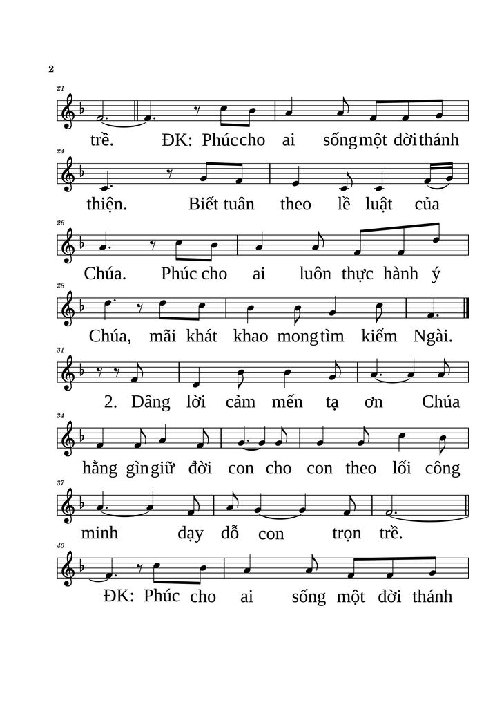 Page 2 of the piano sheet music PDF Piano - Chúa Huấn Thị by Quang Uy