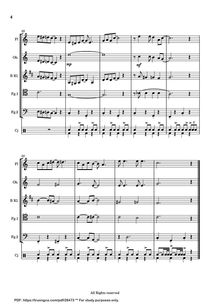 Page 4 of the piano sheet music PDF - When I get older Violin by John Lennon
