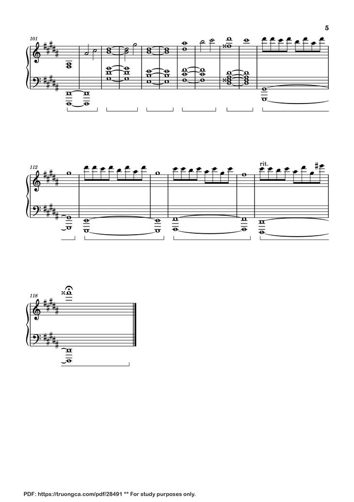 Page 5 of the piano sheet music PDF Piano - VIRGO The Perfectionist Piano by Arr.: Dave
