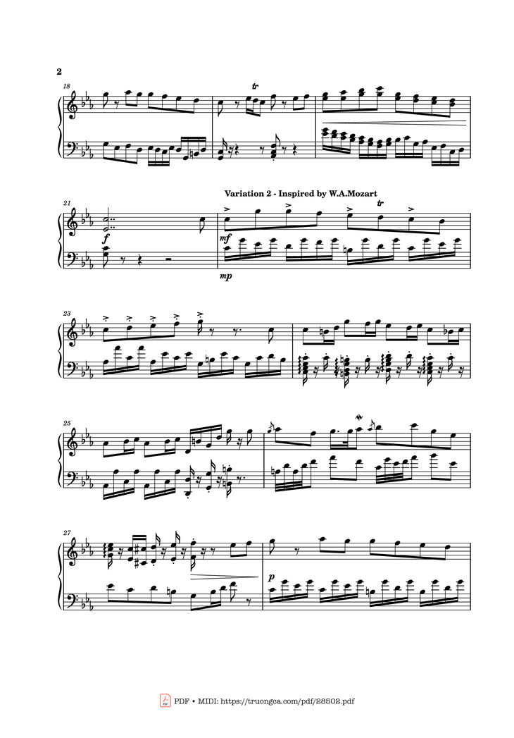 Page 2 of the piano sheet music PDF Piano - God Rest Ye Merry Gentlemen Piano by Richard Pogoson