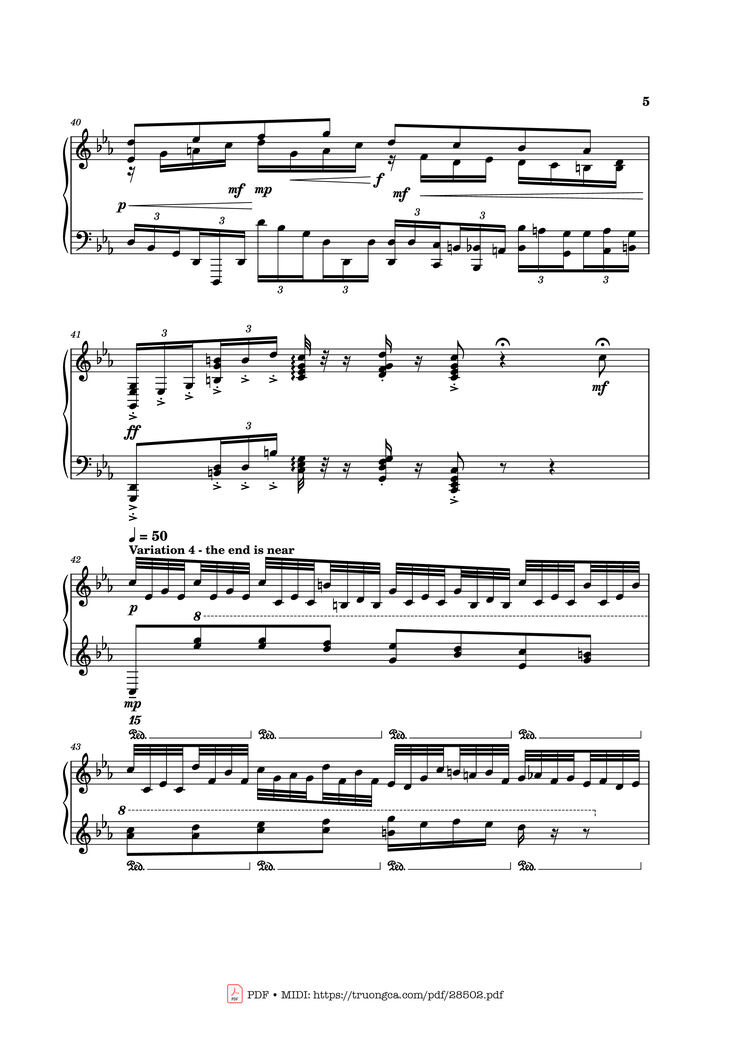 Page 5 of the piano sheet music PDF Piano - God Rest Ye Merry Gentlemen Piano by Richard Pogoson